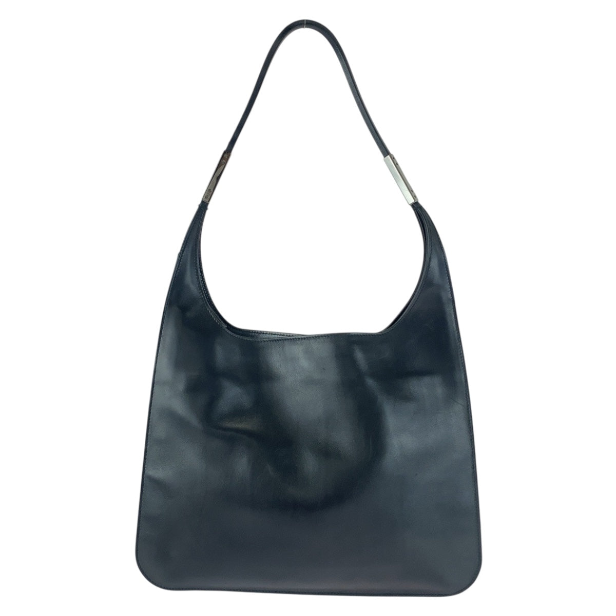 Gucci 001 SilverMetal Leather Black Shoulder Bag