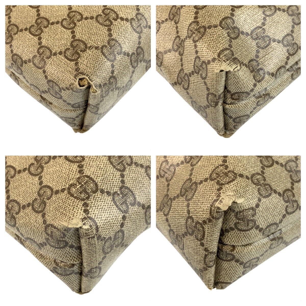 Gucci GG Supreme Sherry line Canvas Beige Tote Bag