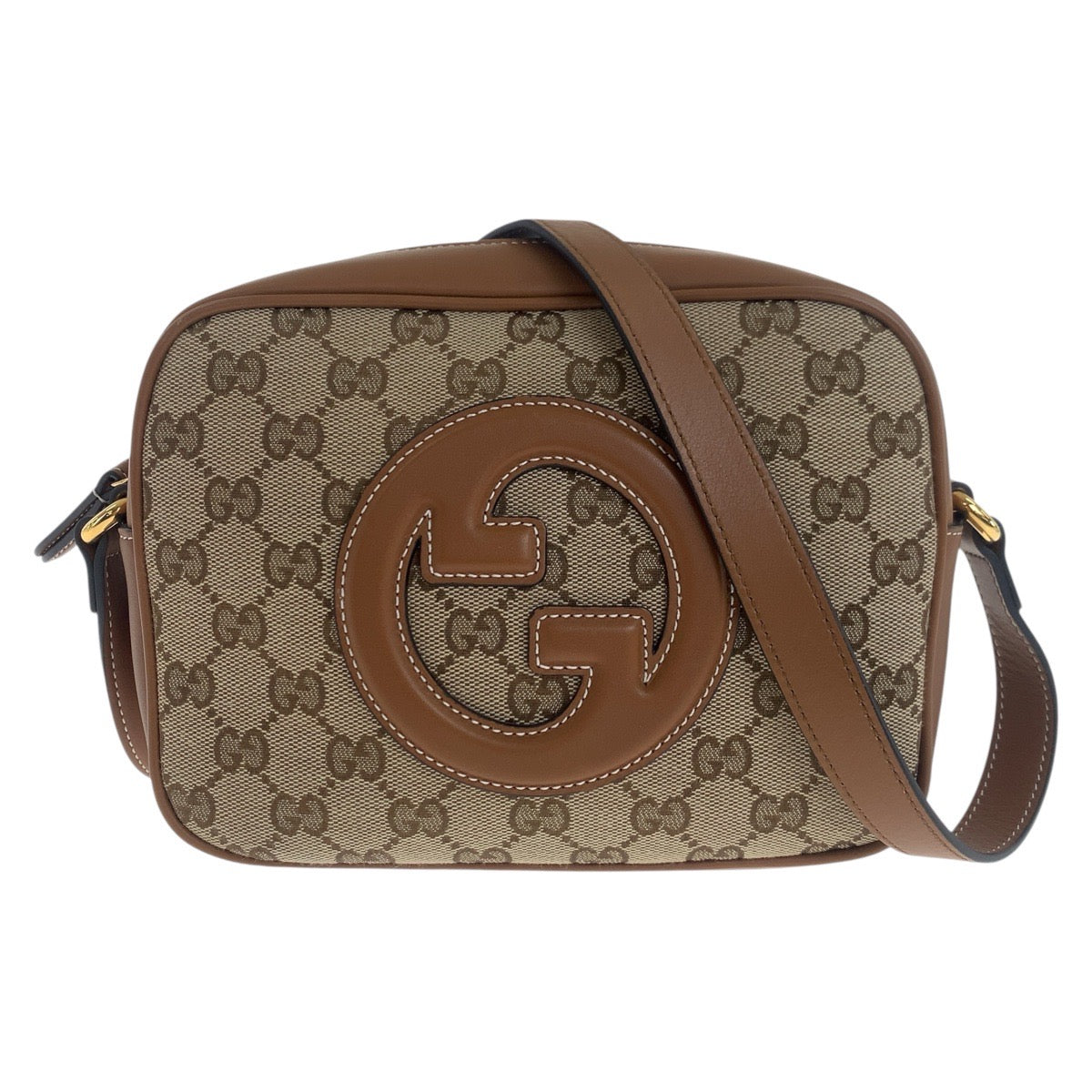 Gucci GG Metal Blondy Canvas Brown Beige Gold Shoulder Bag
