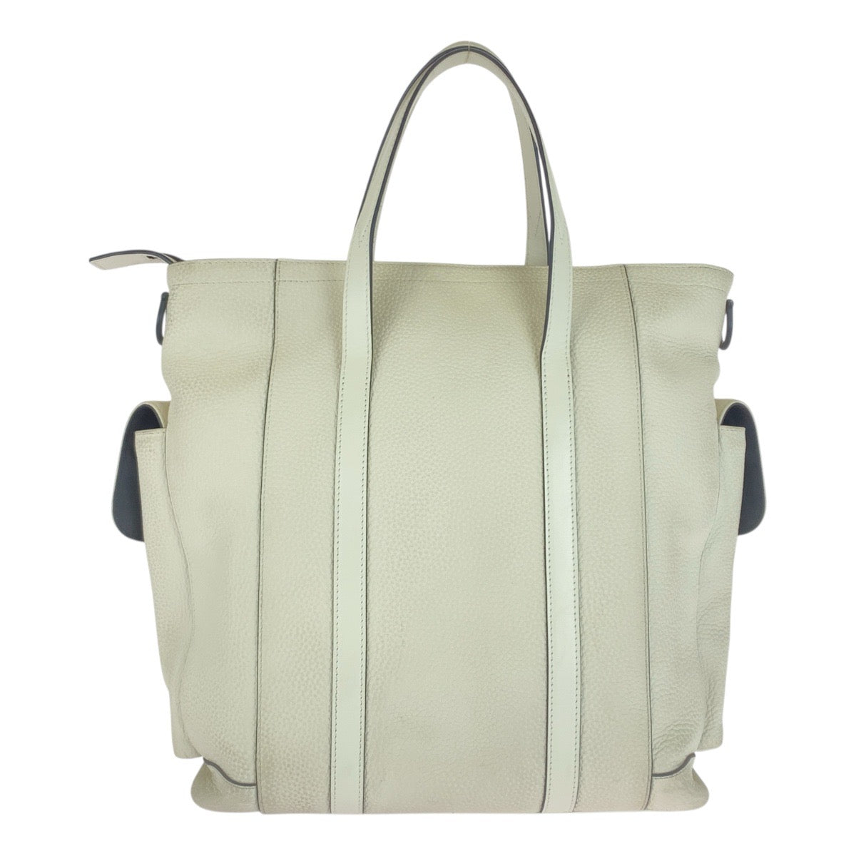 Louis Vuitton M58477 Taurillon Clemence christopher Leather Black White Cream Tote Bag