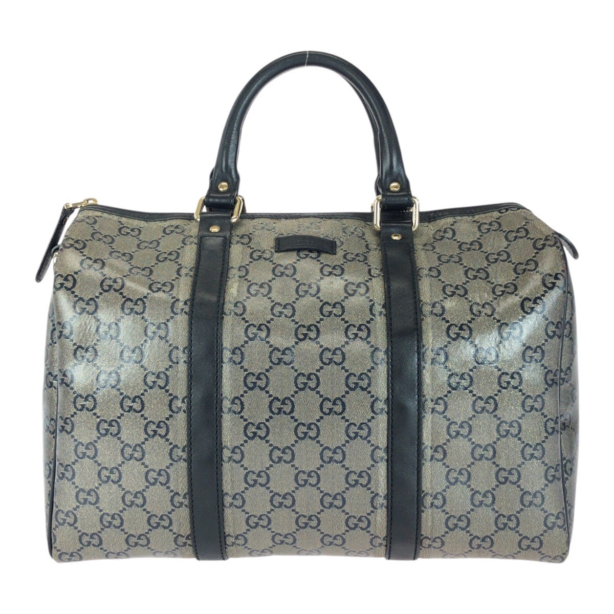 Gucci PVC Metal GG crystal Black Gold Gray Handbag