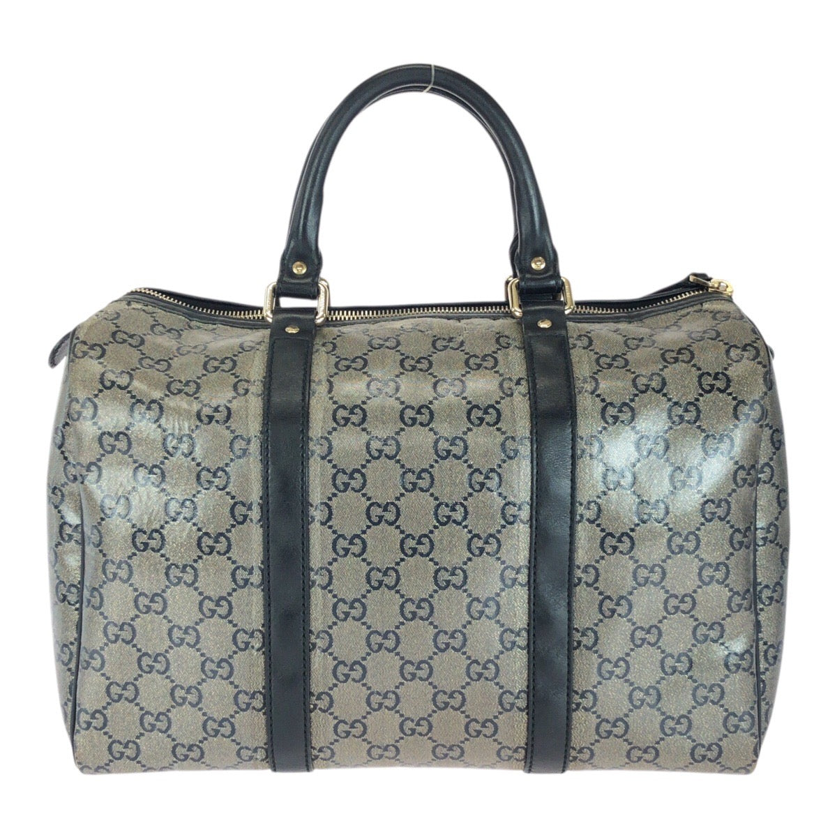 Gucci PVC Metal GG crystal Black Gold Gray Handbag