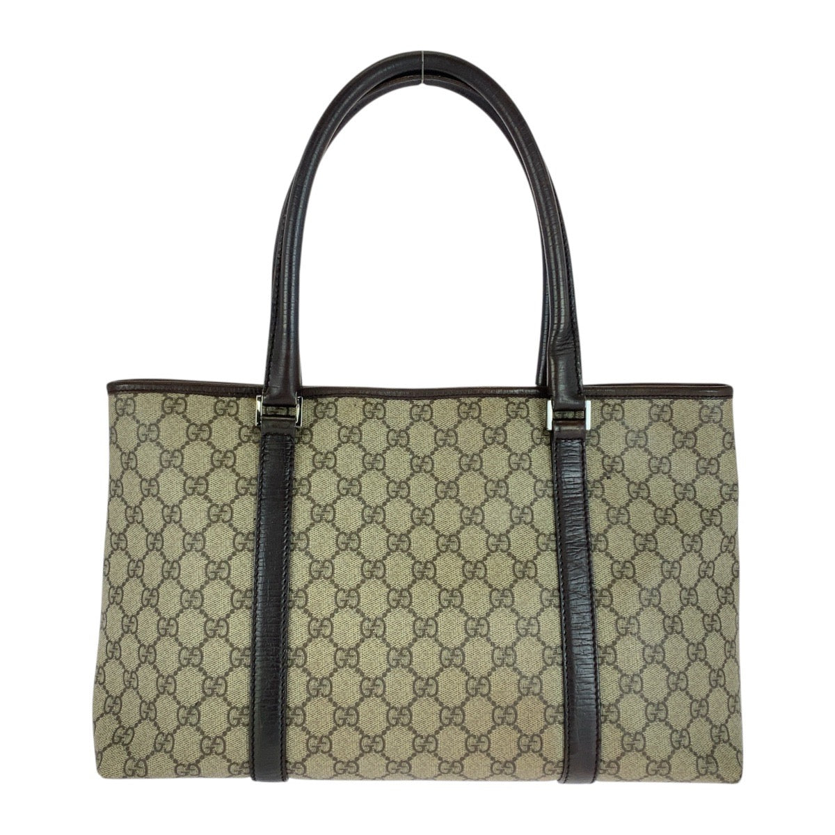 Gucci GG Supreme Canvas Brown Beige Tote Bag
