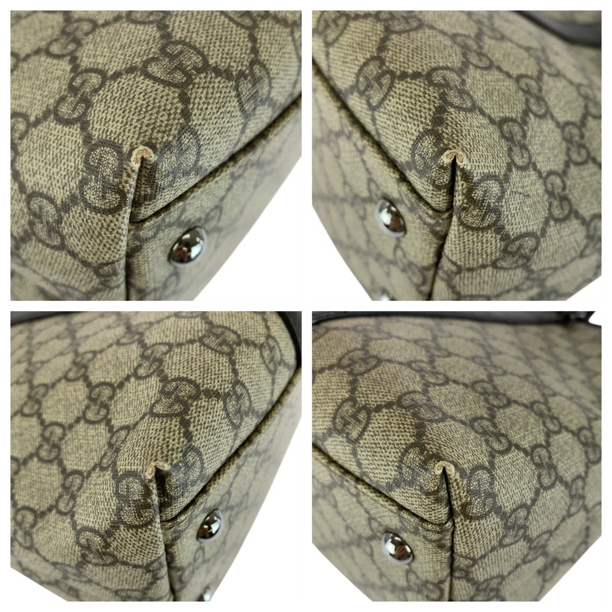 Gucci GG Supreme Canvas Brown Beige Tote Bag