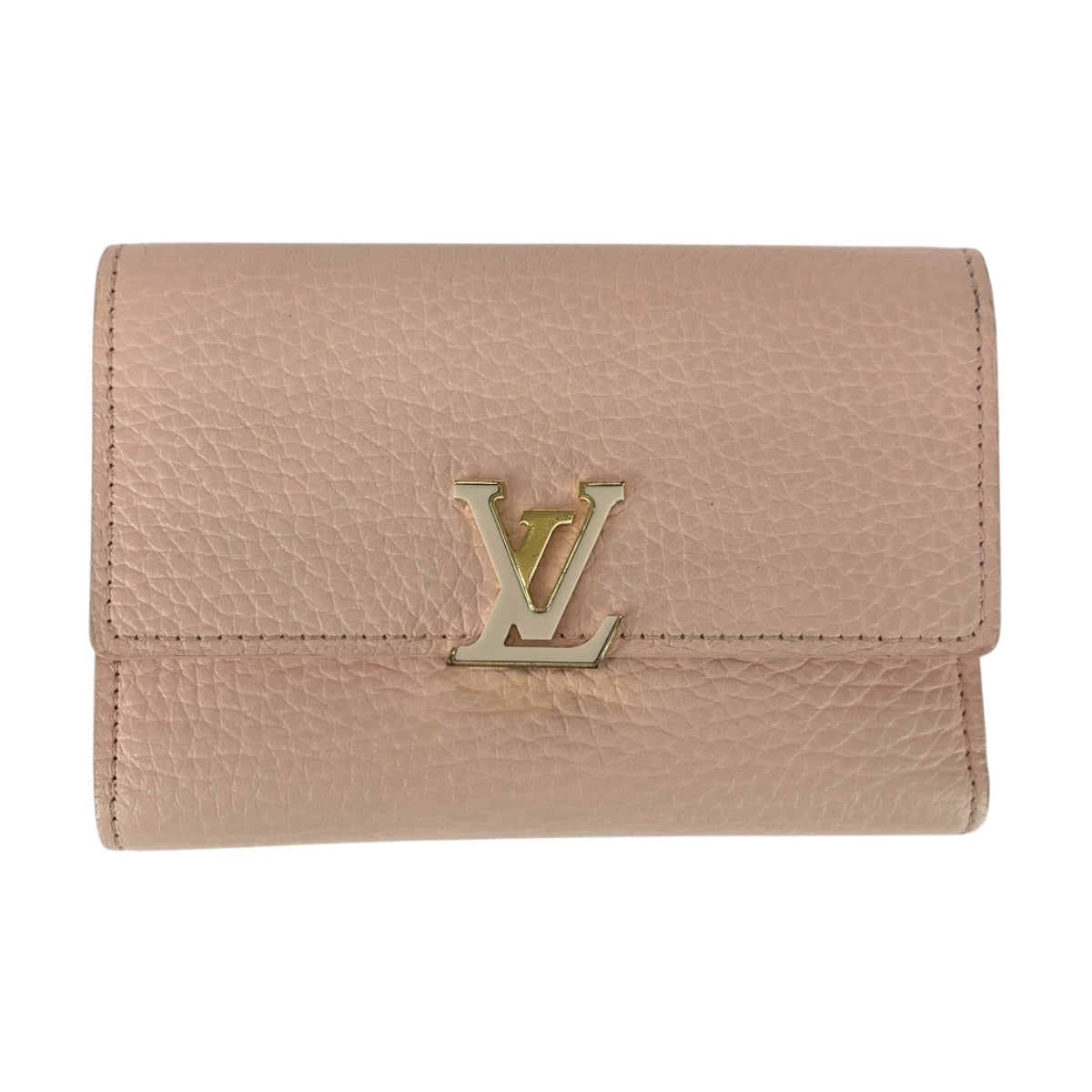 Louis Vuitton Tri-fold M82361 Jasmine Leather Pink Gold Wallet Case