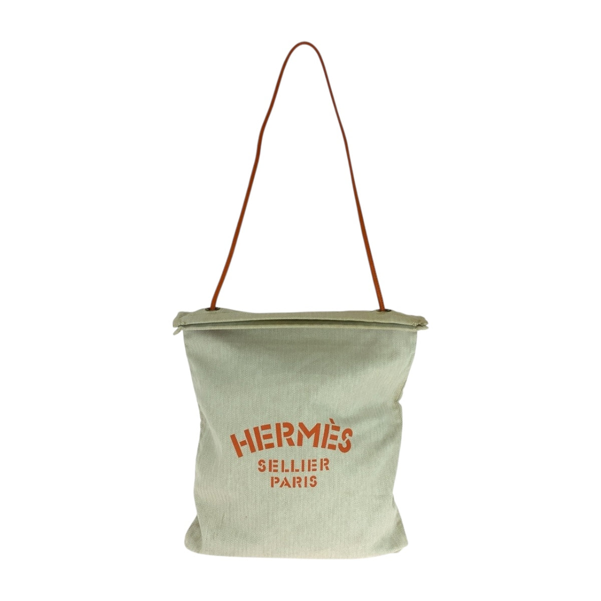 Tote Bag Orange Alain Gm Canvas White