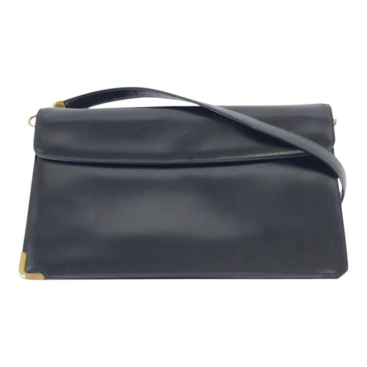 Dior Shoulder Bag Goldmetal Leather Black