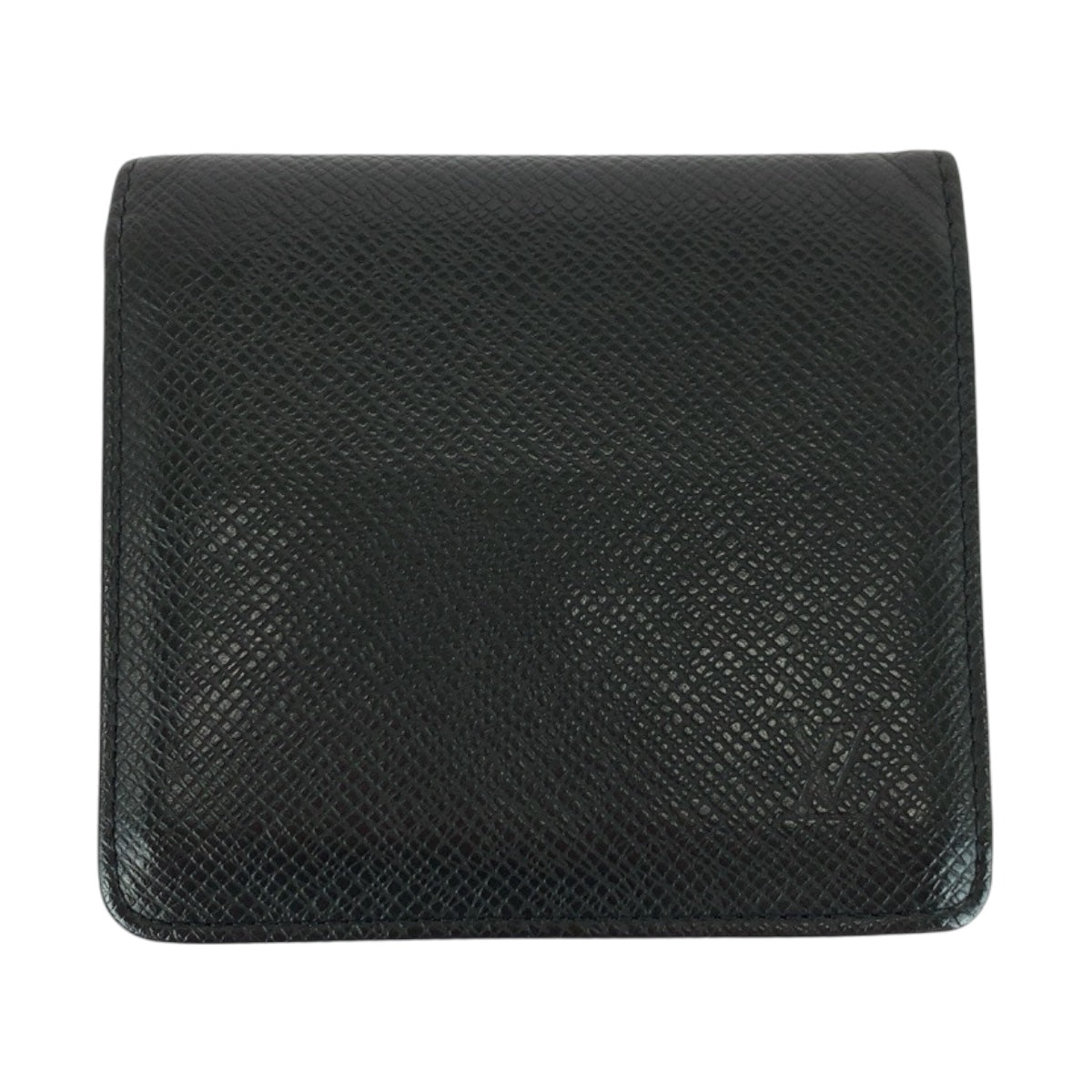 Louis Vuitton Bifold M30452 Ardoise SilverMetal Taiga Leather Black Wallet Case