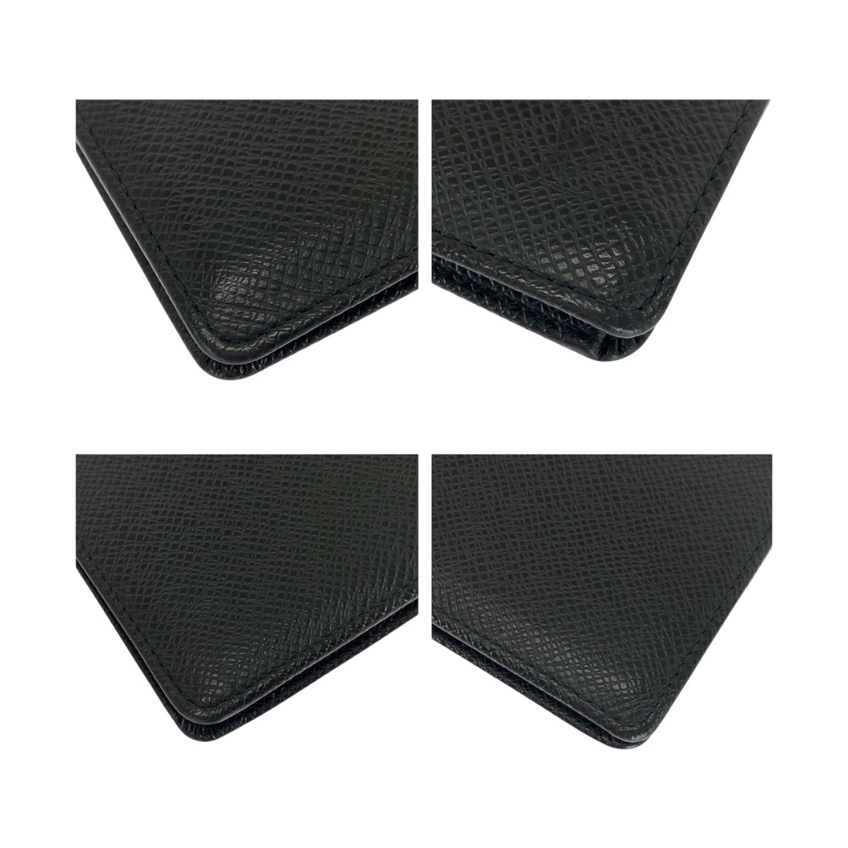 Louis Vuitton Bifold M30452 Ardoise SilverMetal Taiga Leather Black Wallet Case