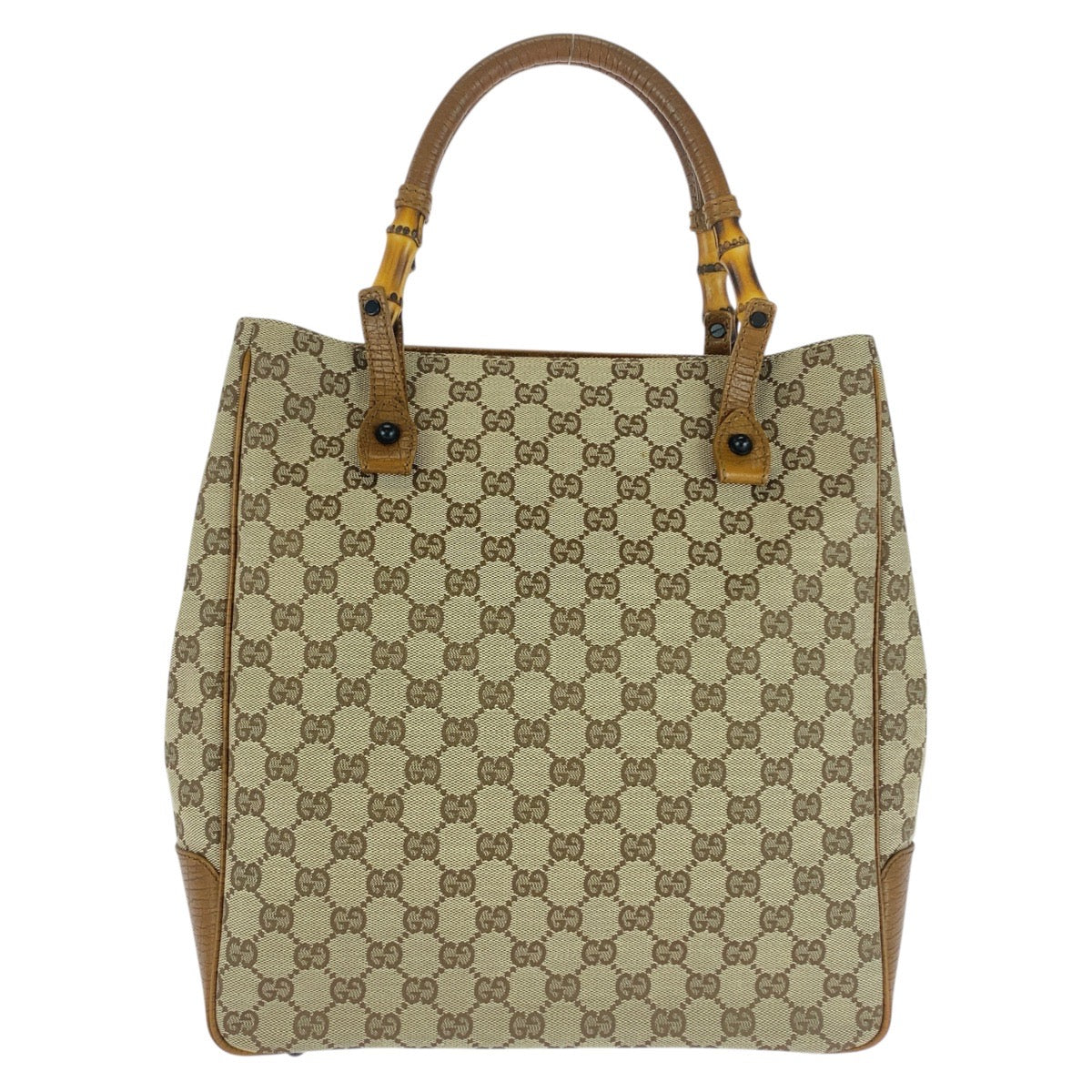 Gucci Bamboo 2Way Bag Canvas Travel Bag Bag 6