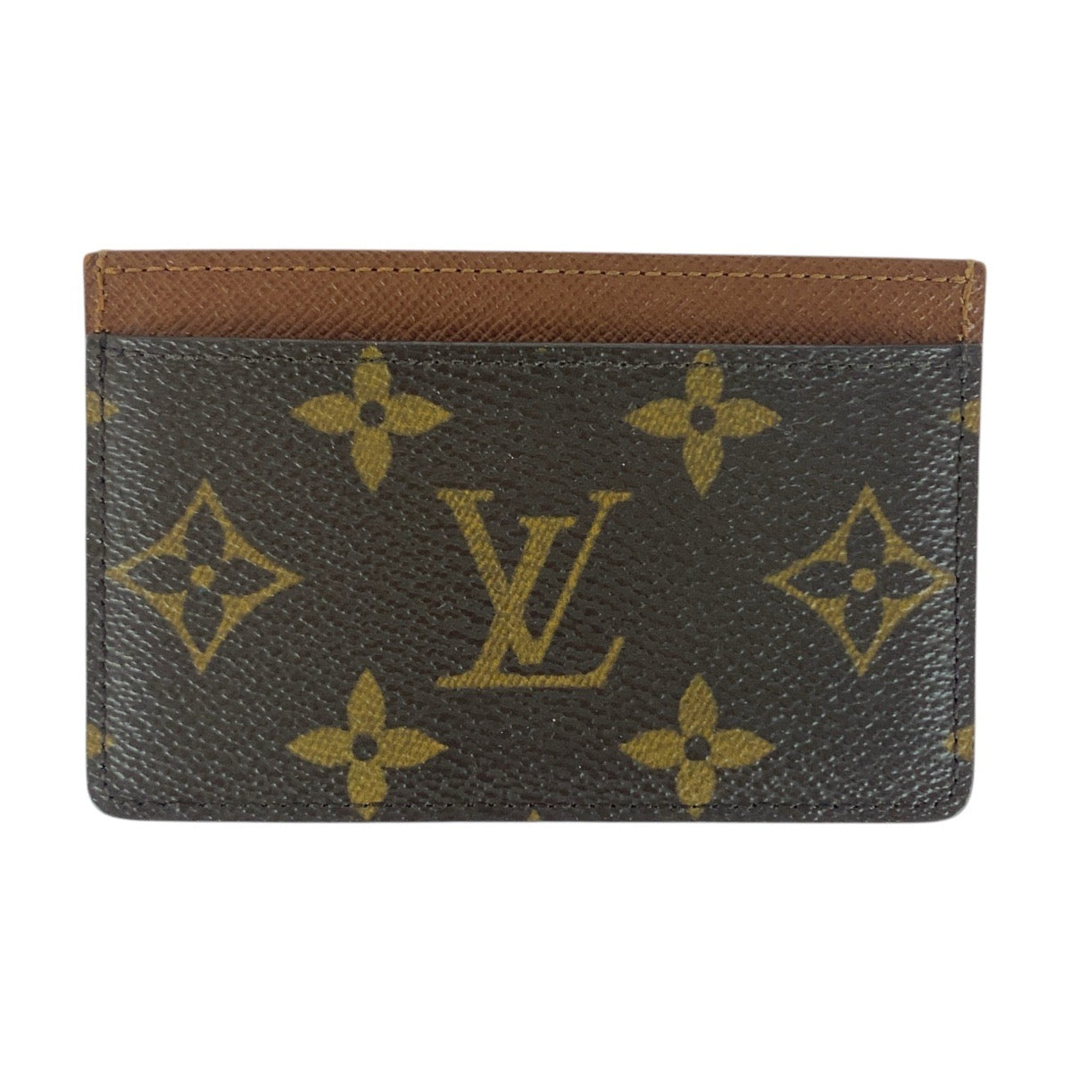Louis Vuitton M61733 PVC Porte Cartes Simple Monogram Brown Wallet Case