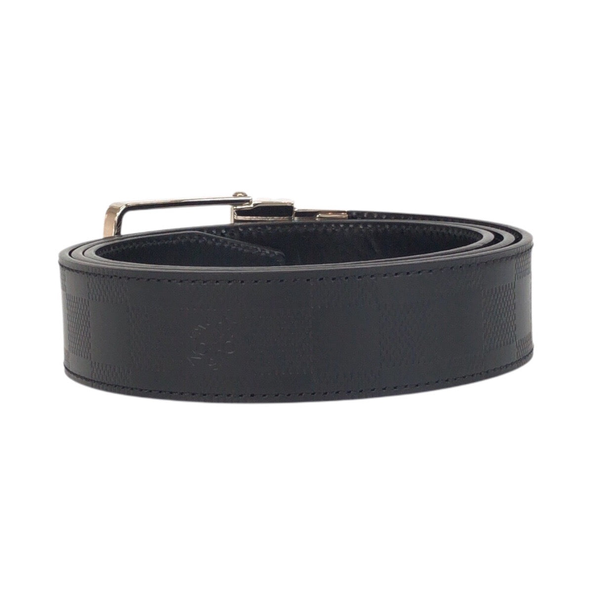 Louis Vuitton Damier Anfini Saintur 42 Leather Black Belt