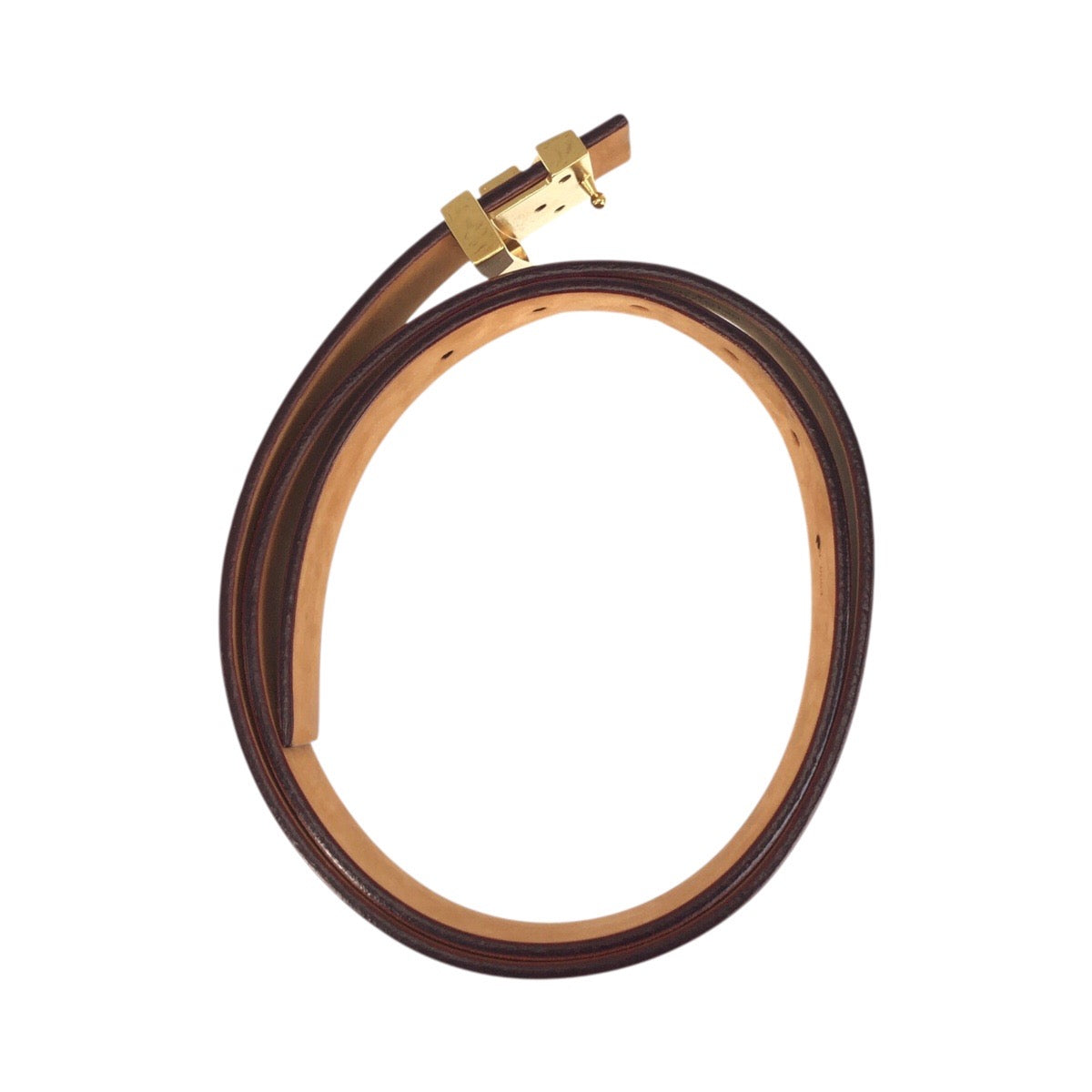 Louis Vuitton M6903 Sunture Initial 36 Leather Brown Belt