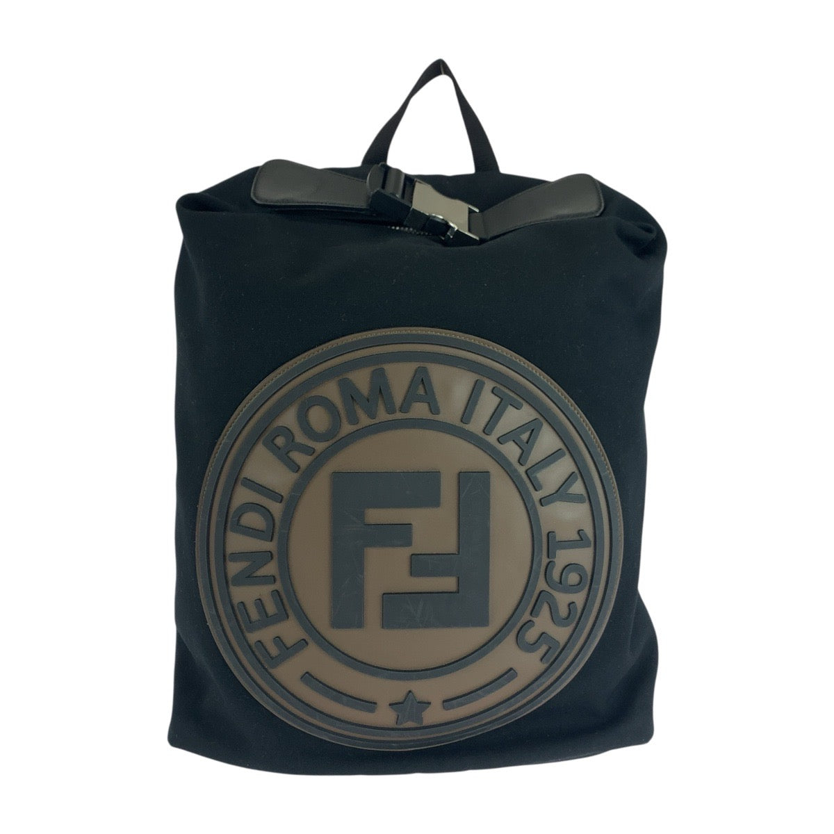 Fendi Backpack 7Vz044 Canvas Black Brown
