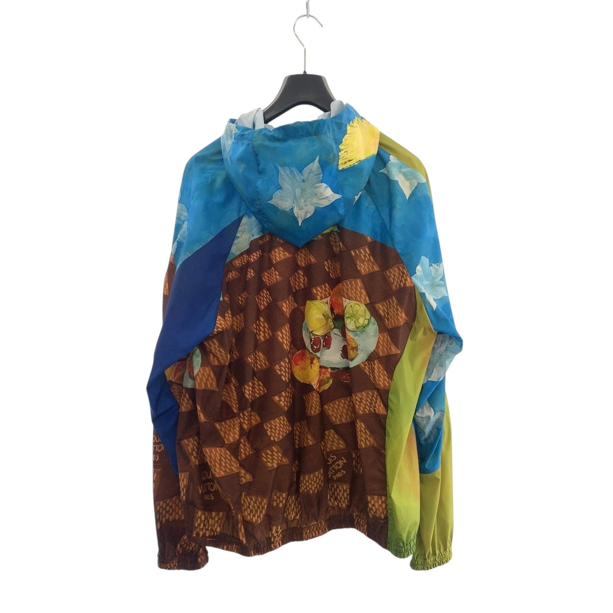 Louis Vuitton jacket polyester Yellow- Damier Feast Nylon Brown Blue Green Apparel