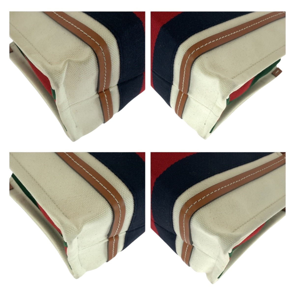 Gucci Interlocking Canvas White Brown Gold Shoulder Bag
