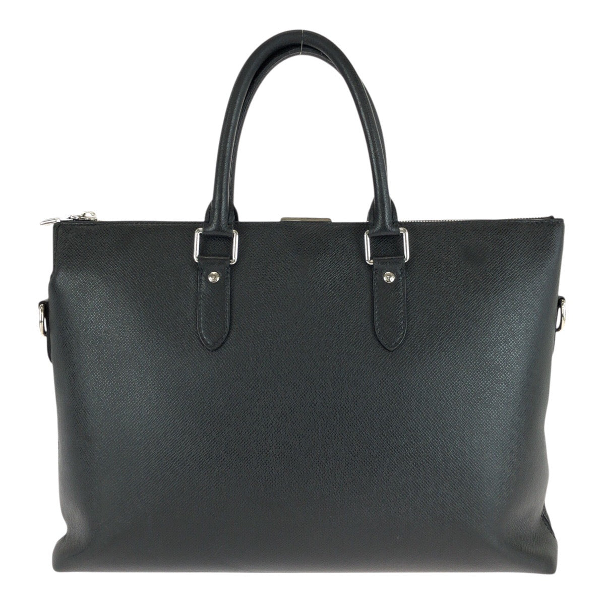 Louis Vuitton Business M33416 SilverMetal Taiga Anton Leather Black Handbag
