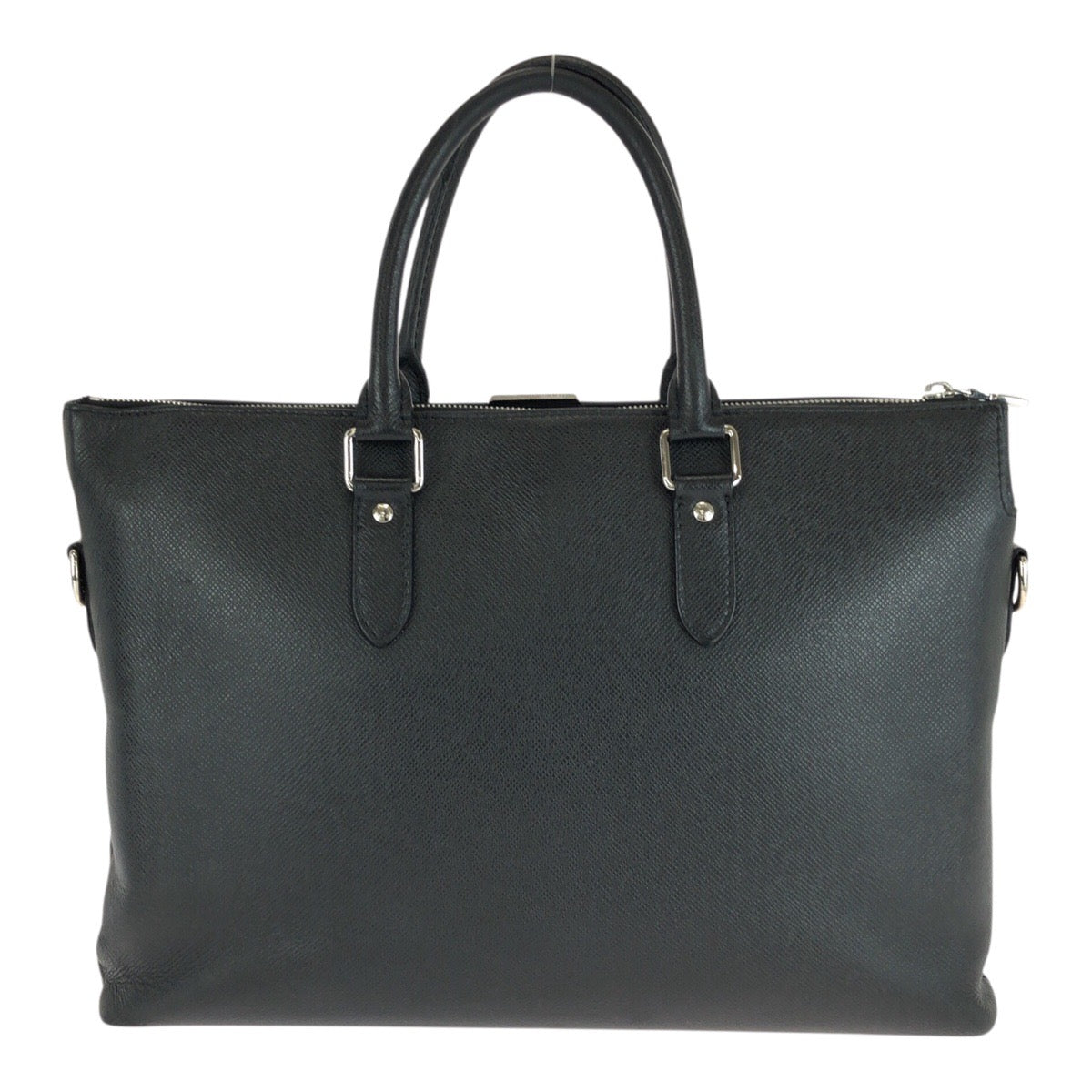 Louis Vuitton Business M33416 SilverMetal Taiga Anton Leather Black Handbag