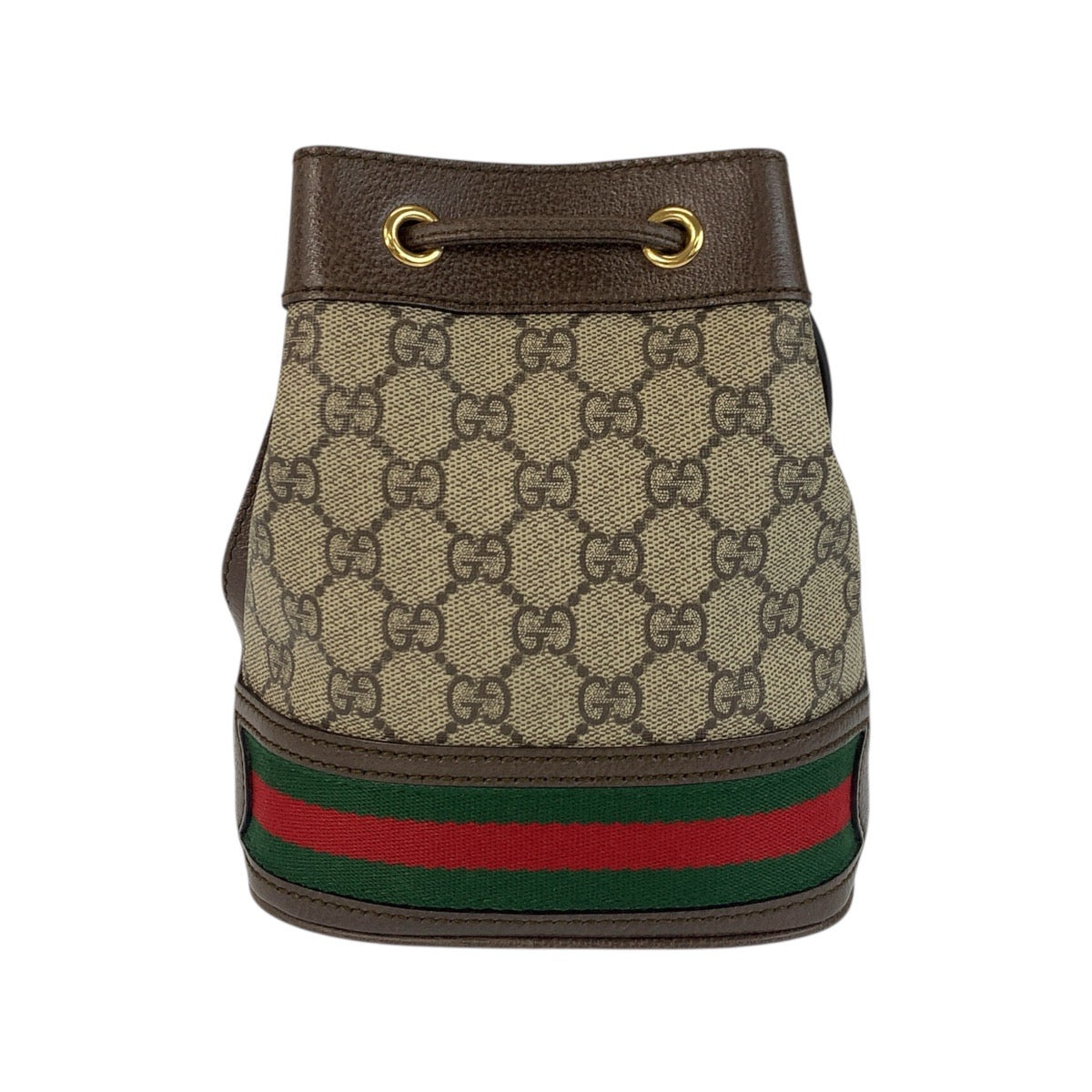 Gucci GG Supreme Metal Ofidia Canvas Brown Beige Gold Shoulder Bag