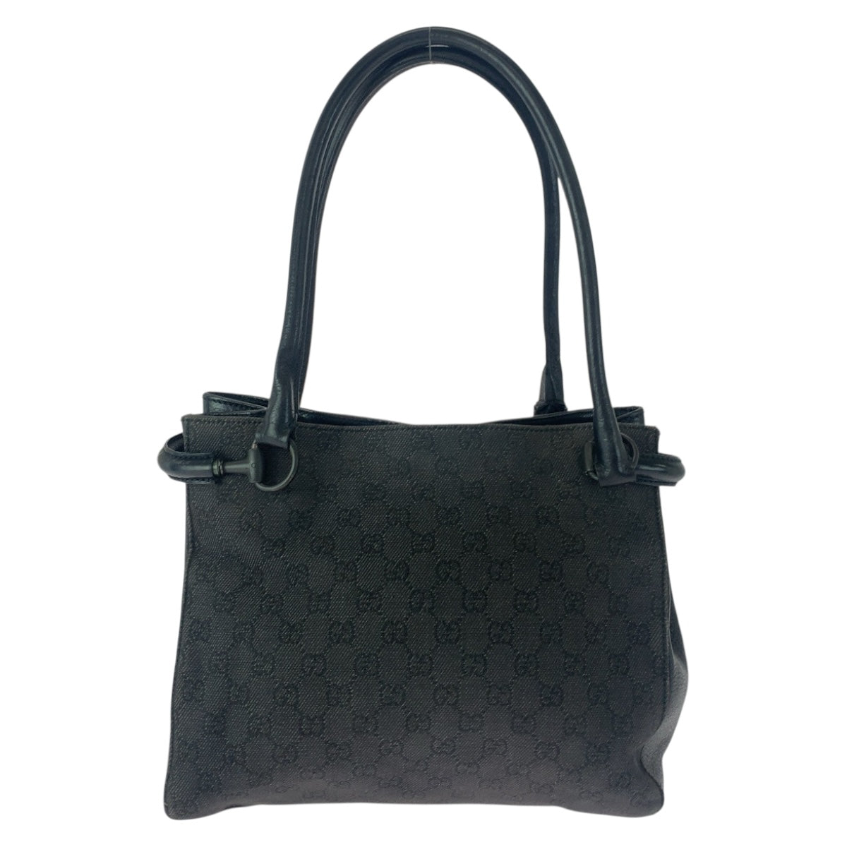Gucci GG Metal Canvas Black Tote Bag