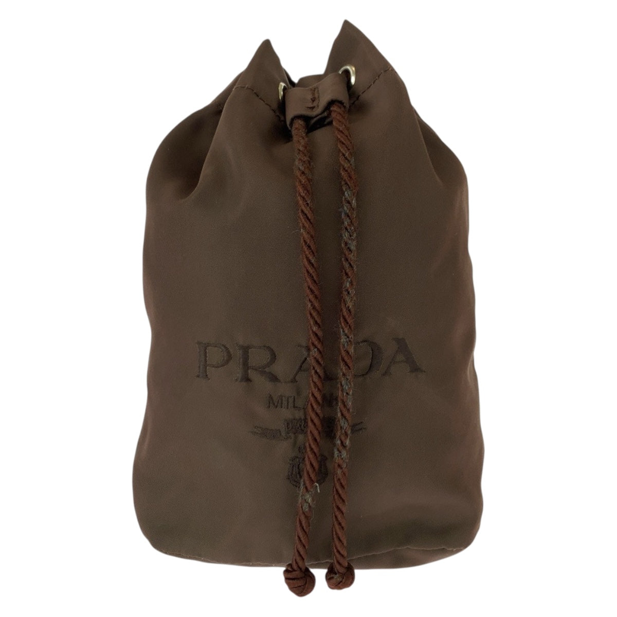 Pouch Metal Test Logo Handbag Nylon Brown Travel Bag