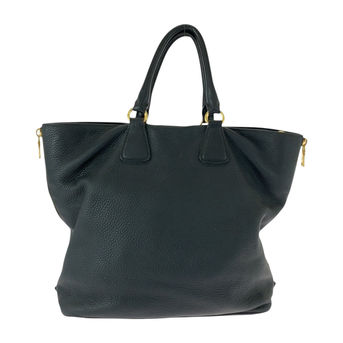 Tote Bag Goldmetal Vitterodino Leather Black