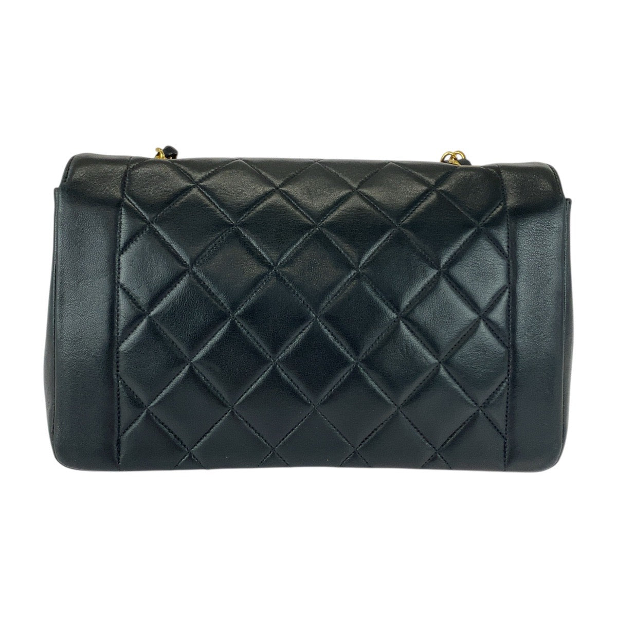 Chanel lambskin Matelasse 25 Diana Flap COCO Black Shoulder Bag