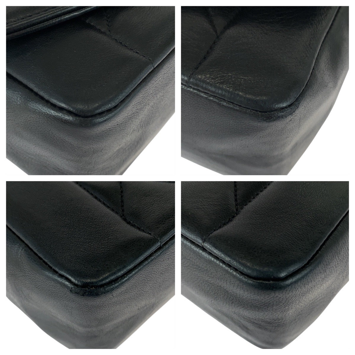 Chanel lambskin Matelasse 25 Diana Flap COCO Black Shoulder Bag