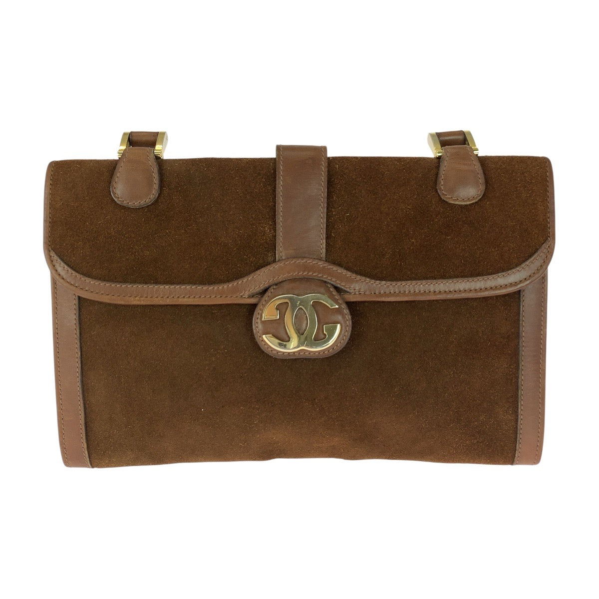 Gucci Metal Old Suede Brown Gold Shoulder Bag