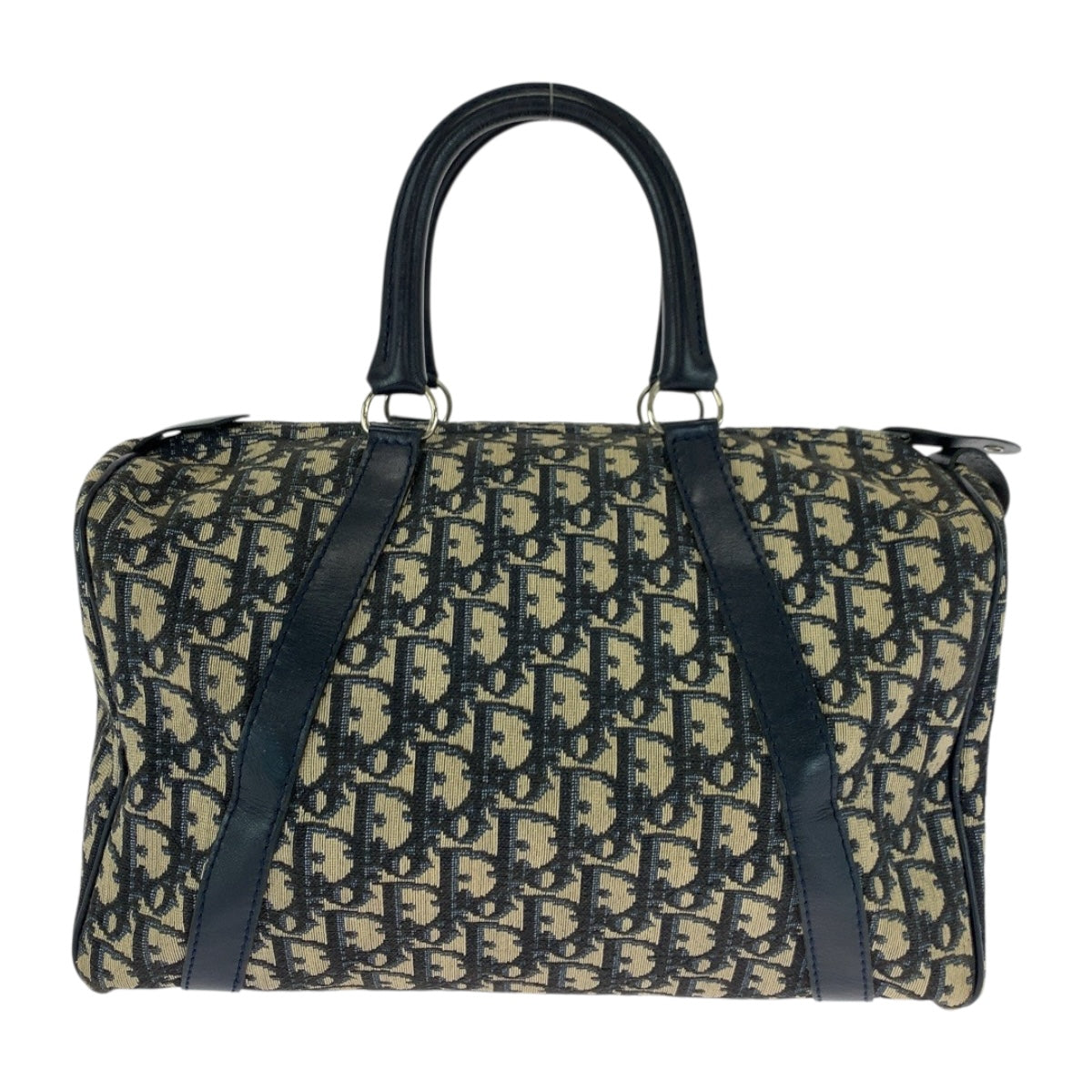 Dior Handbag Navy Ivory Trotter Canvas Travel Bag