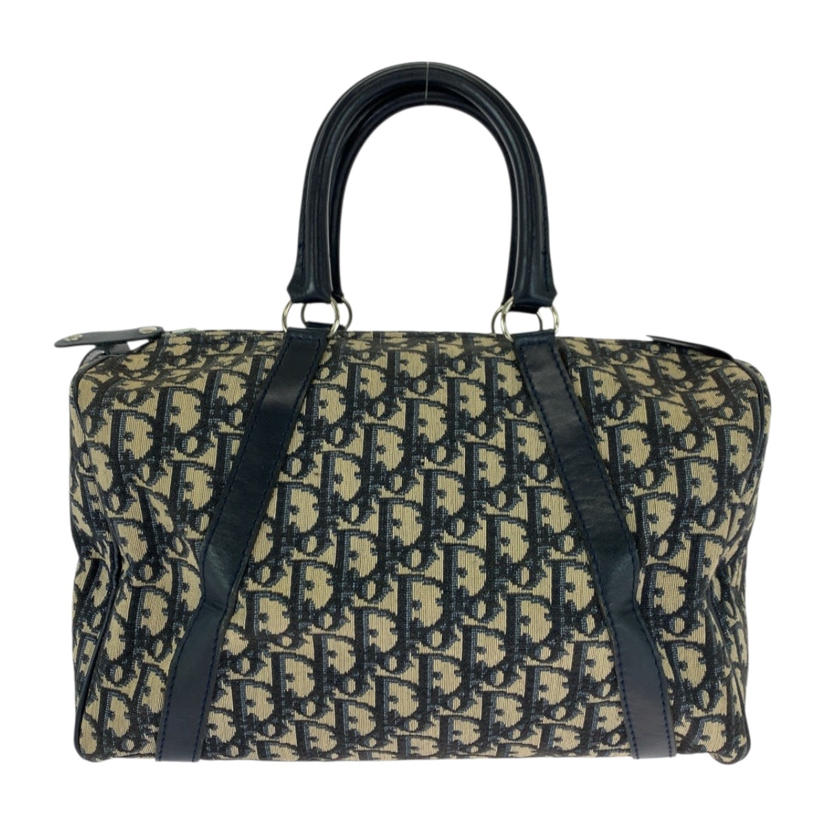 Dior Handbag Navy Ivory Trotter Canvas Travel Bag