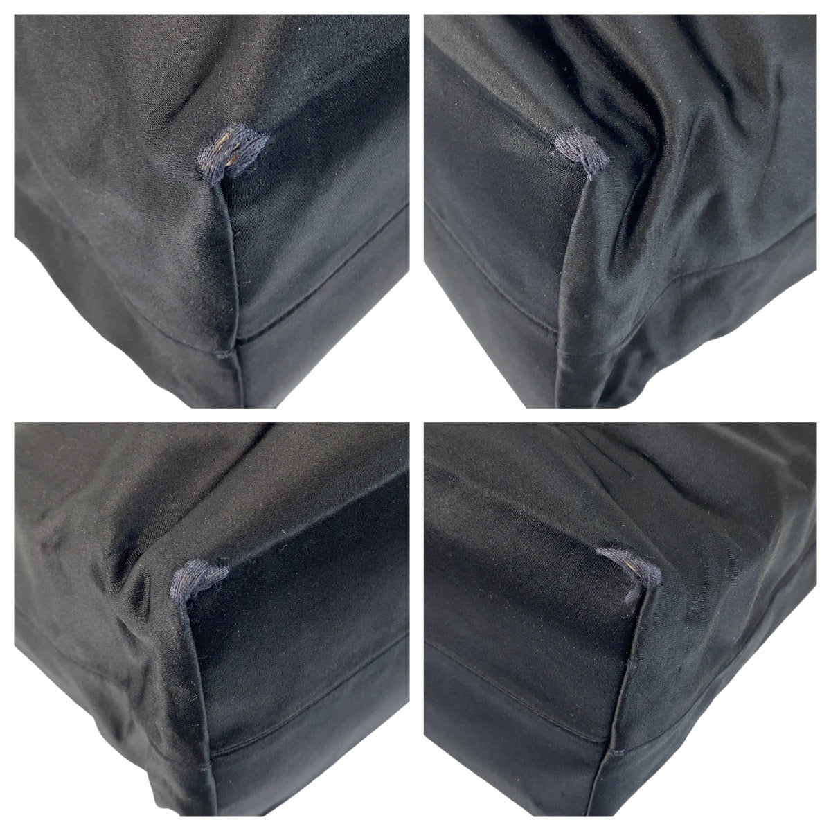 Tote Bag Silvermetal Triangle With Logo Satin Black