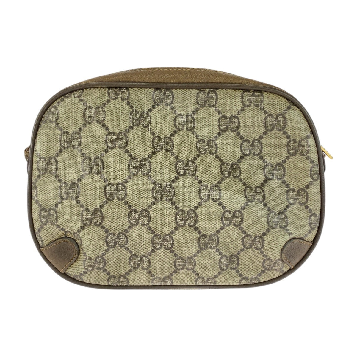 Gucci 89 02 066 GG Supreme Canvas Brown Beige Shoulder Bag