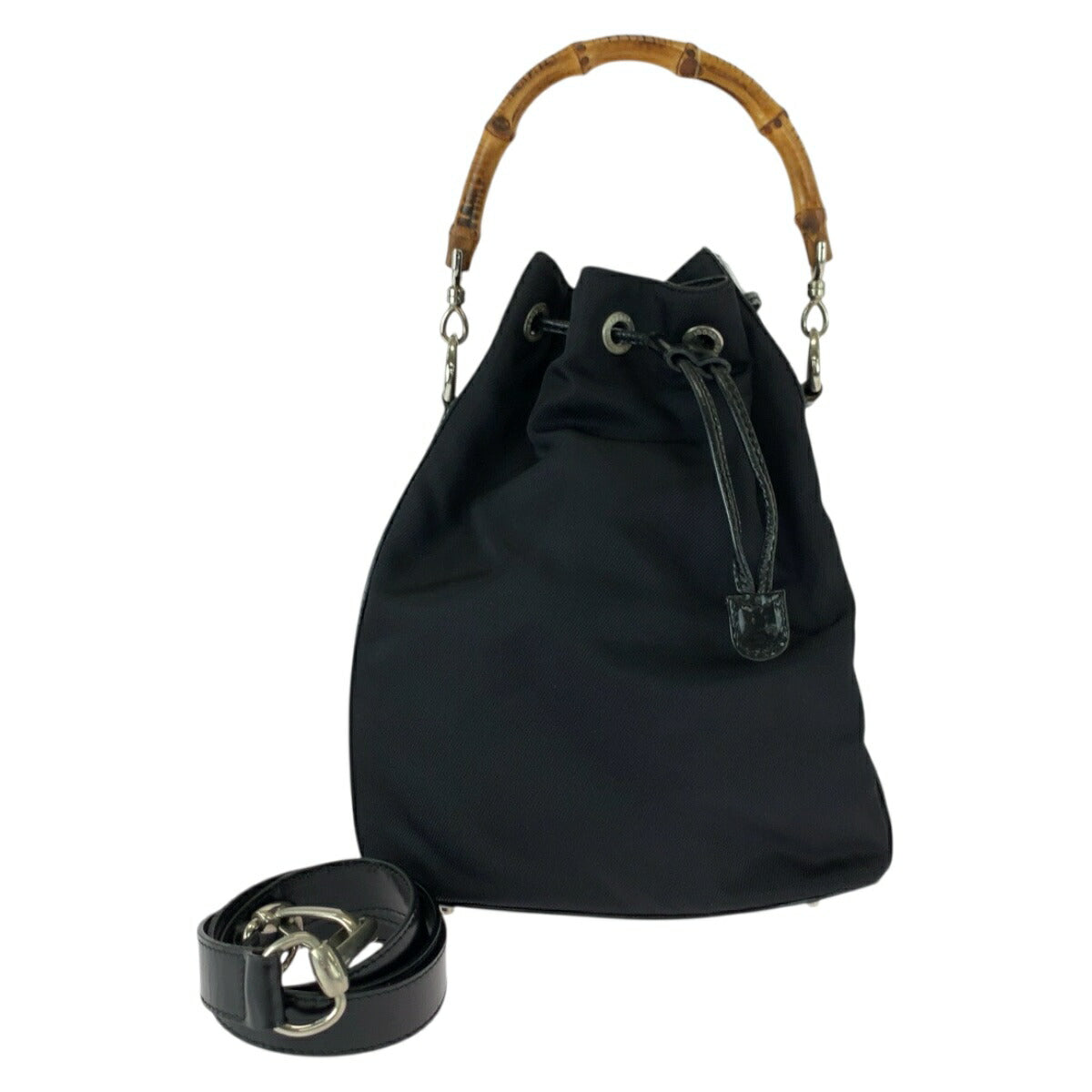 Gucci Bamboo 2Way Bag Nylon Travel Bag