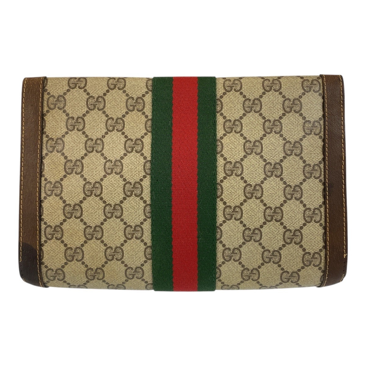 Gucci Supreme Clutch Bag Leather Canvas
