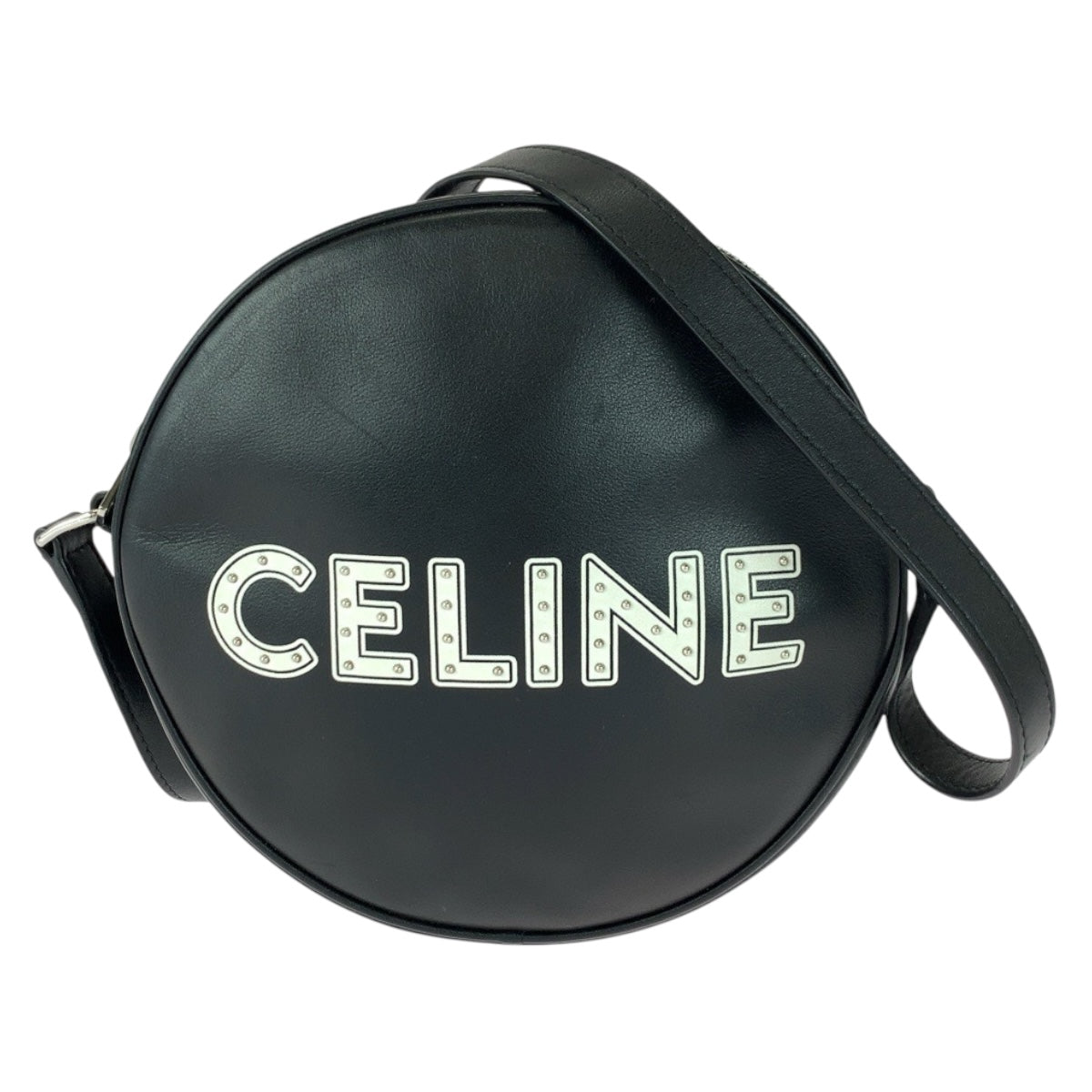 Shoulder Bag . Si Silvermetal Dancing Kid Leather Black