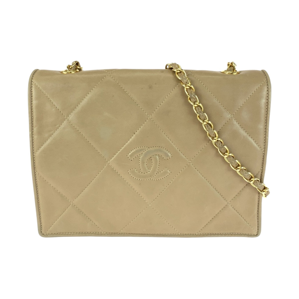 Chanel lambskin Gold Beige Shoulder Bag