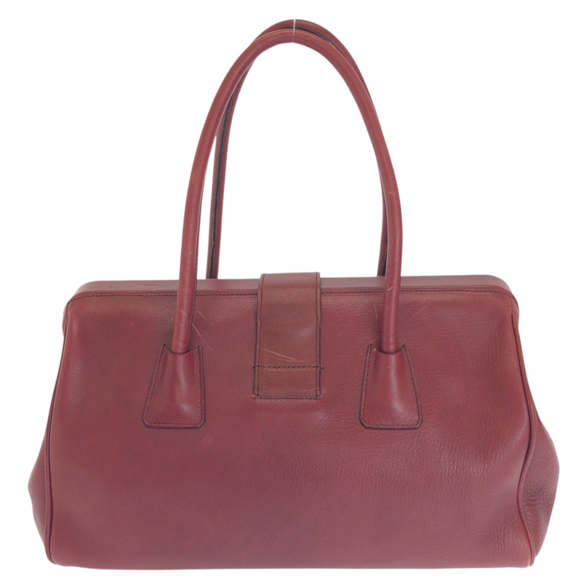 Wine Bordeaux Silvermetal Leather Red Travel Bag