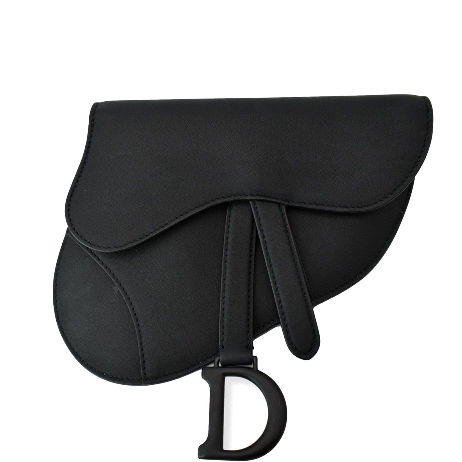Dior Saddle Shoulder Bag Leather Black Mini