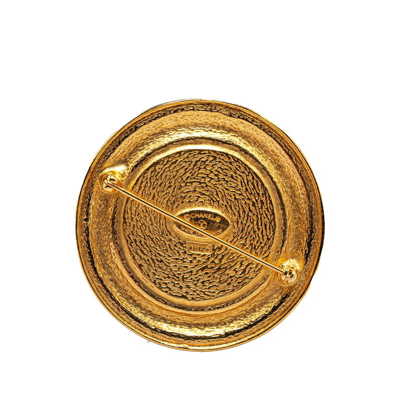 Chanel Gold Plated Cambon Round Brooch Bag