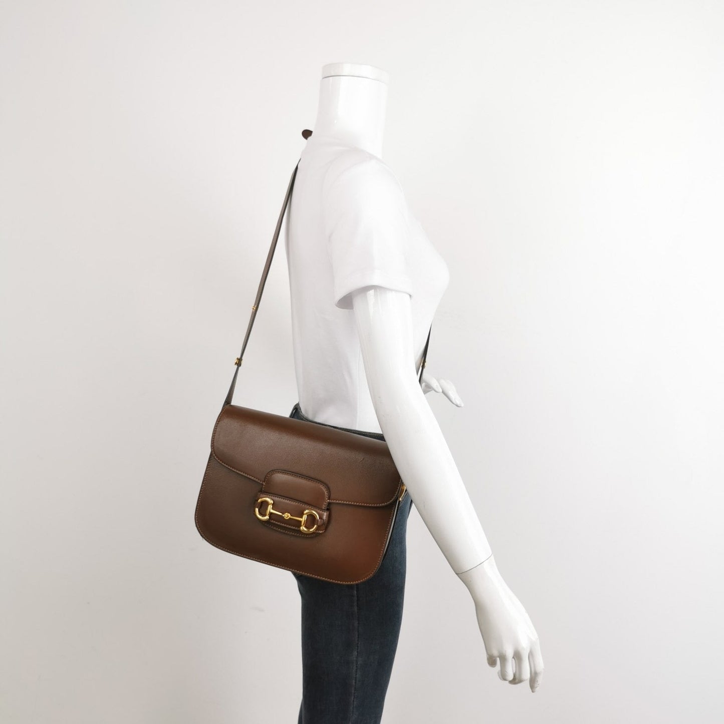Gucci Horsebit Caramel Leather Brown Small Shoulder Bag Leather 7