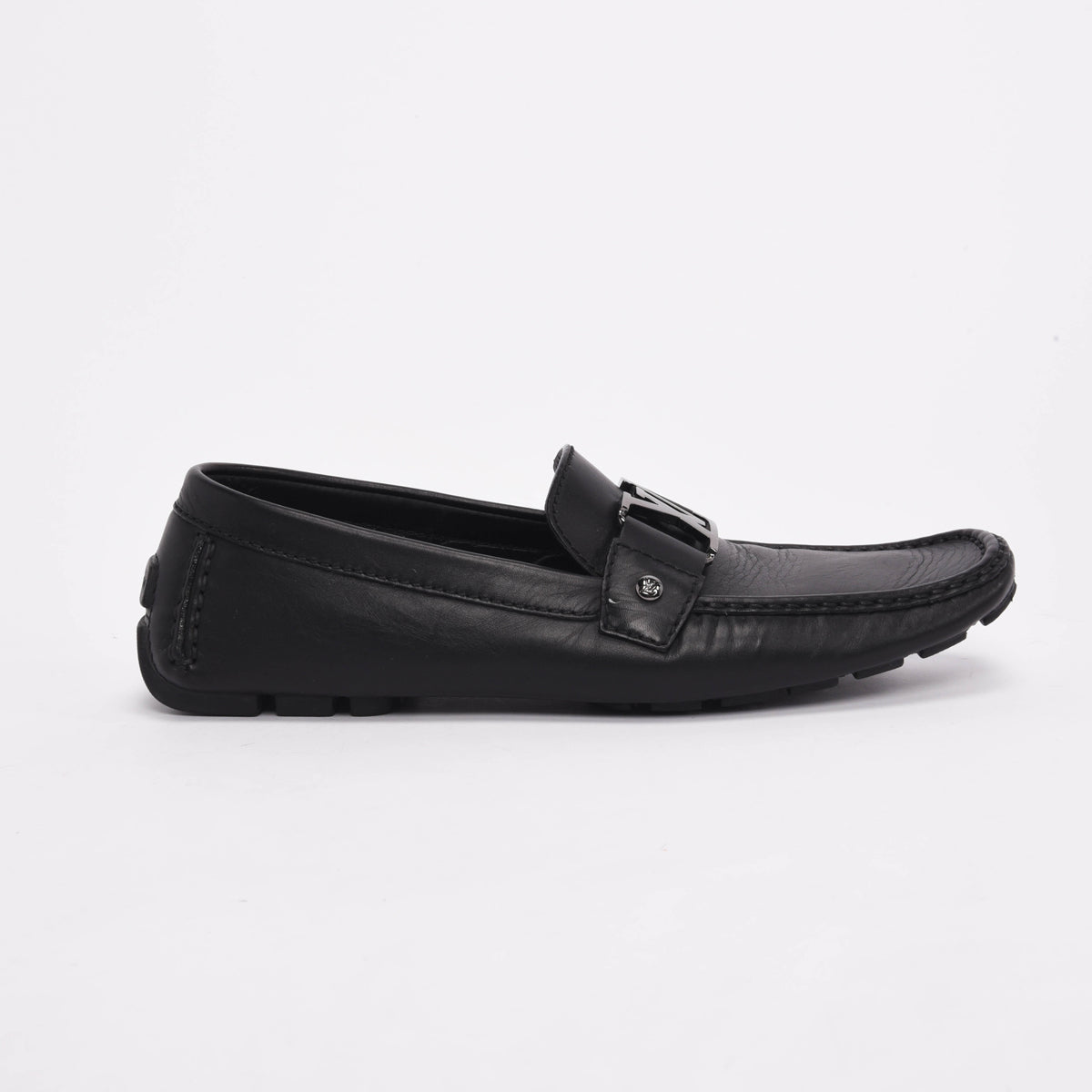 Louis Vuitton Black Calfskin Monte Carlo Mocassins 8.5 Women Shoes
