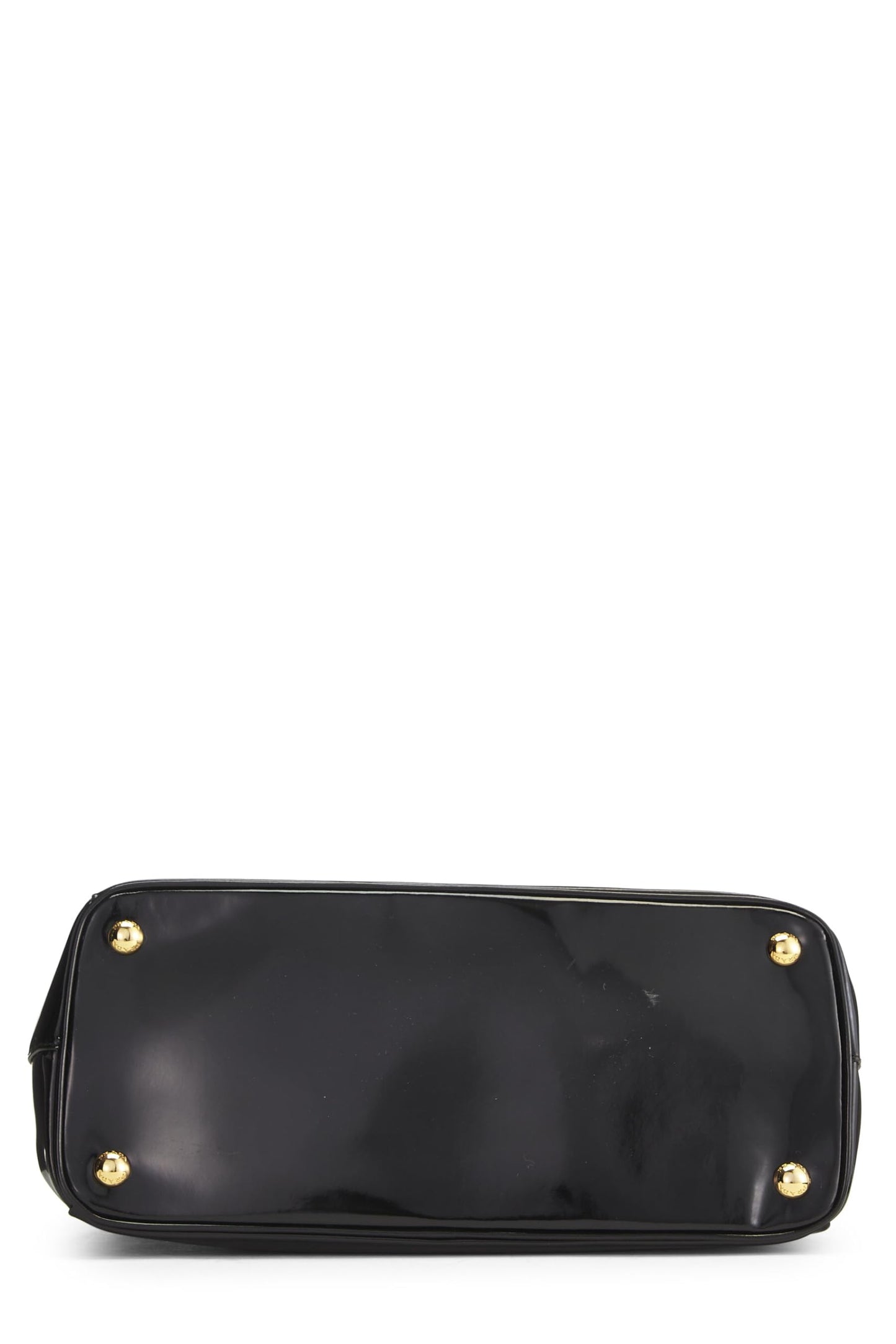Prada Executive Tote Leather Patent Black Tote Bag