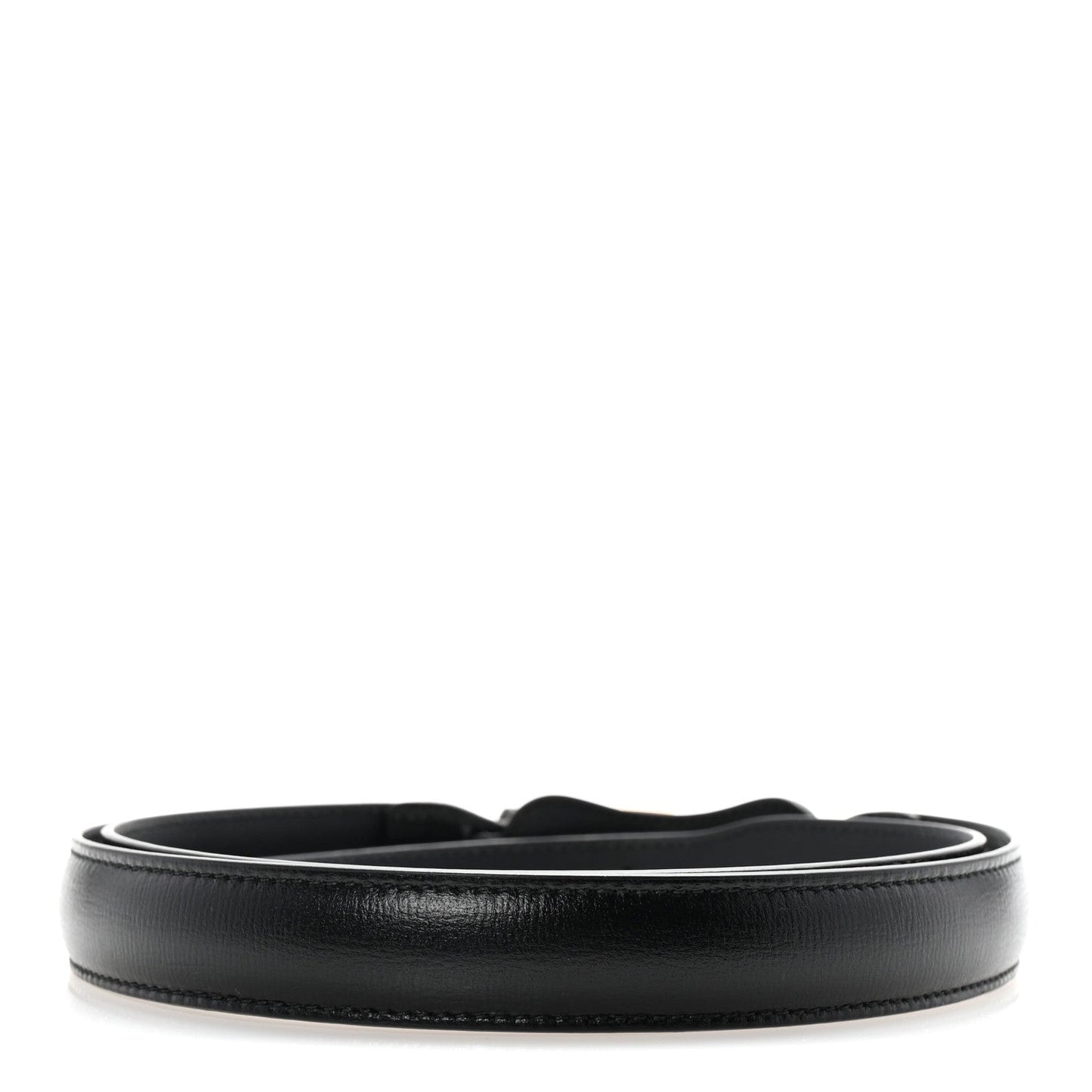 Gucci Efesto Leather Womens Horsebit 15/23mm Belt 105 42 Black
