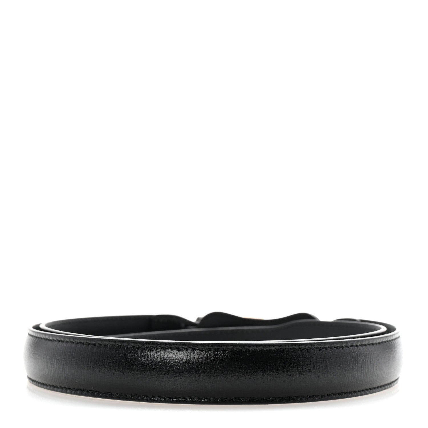 Gucci Efesto Leather Womens Horsebit 15/23mm Belt 105 42 Black