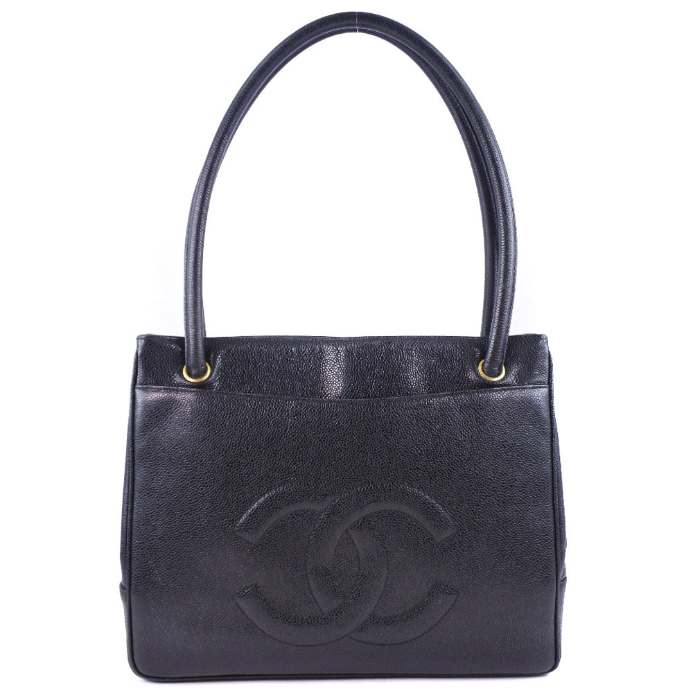 Chanel Caviar skin Black Tote Bag 4