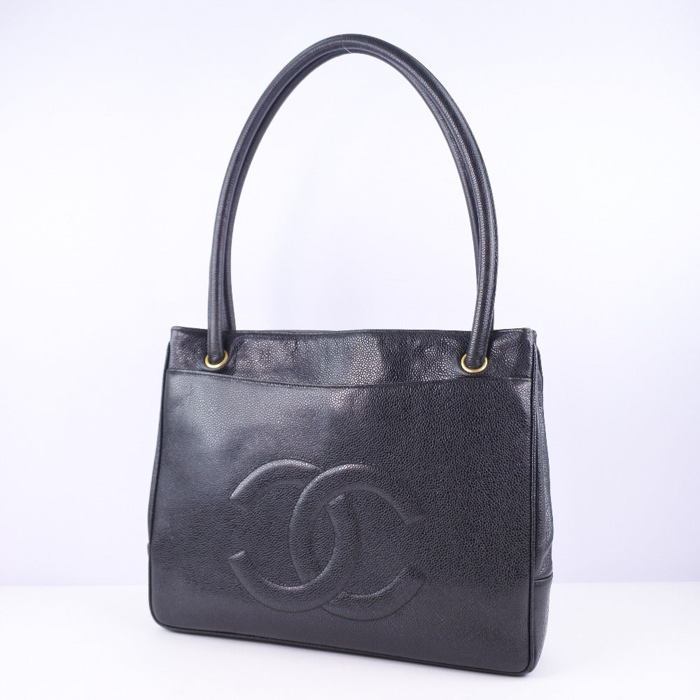 Chanel Caviar skin Black Tote Bag 4