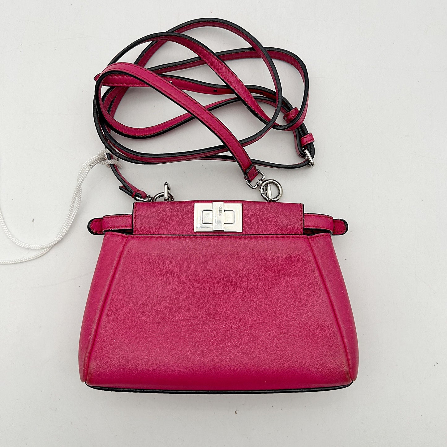 Satchel Bag Nappa Peekaboo Iconic Satchel Magenta Micro