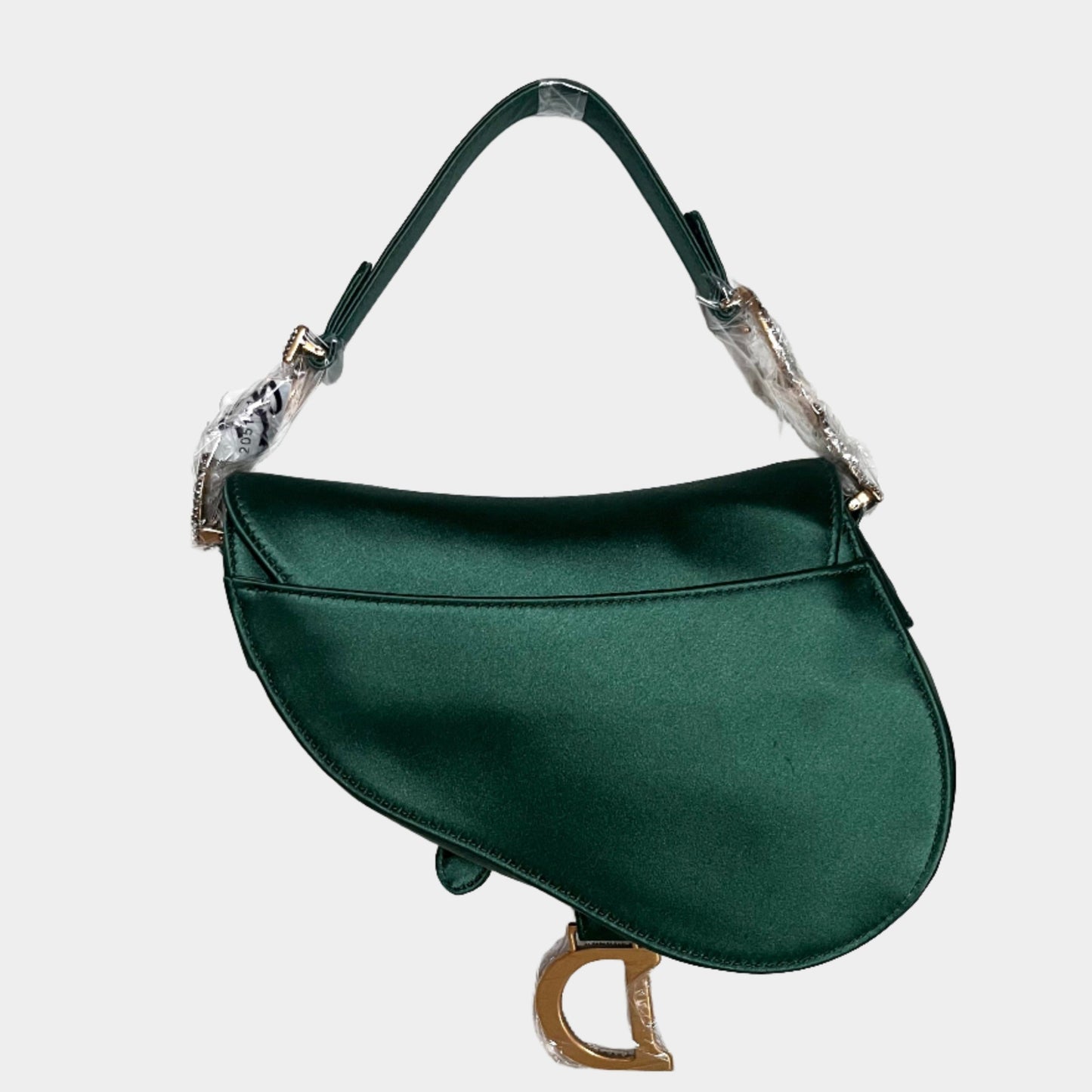 Dior Saddle Silk Emerald With Crystals Handbag Green Mini Travel Bag