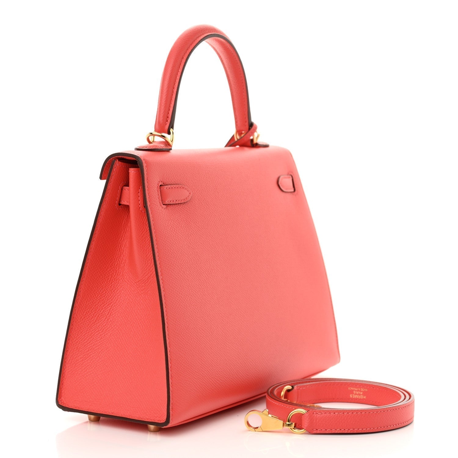 Hermes Epsom Kelly Sellier Rose Jaipur Handbag Travel Bag
